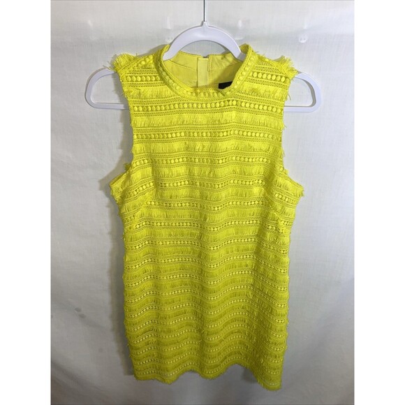 J. Crew Women’s MIDI Dress Size 8 Yellow Frilly Party Going Out Wedding - Picture 1 of 12